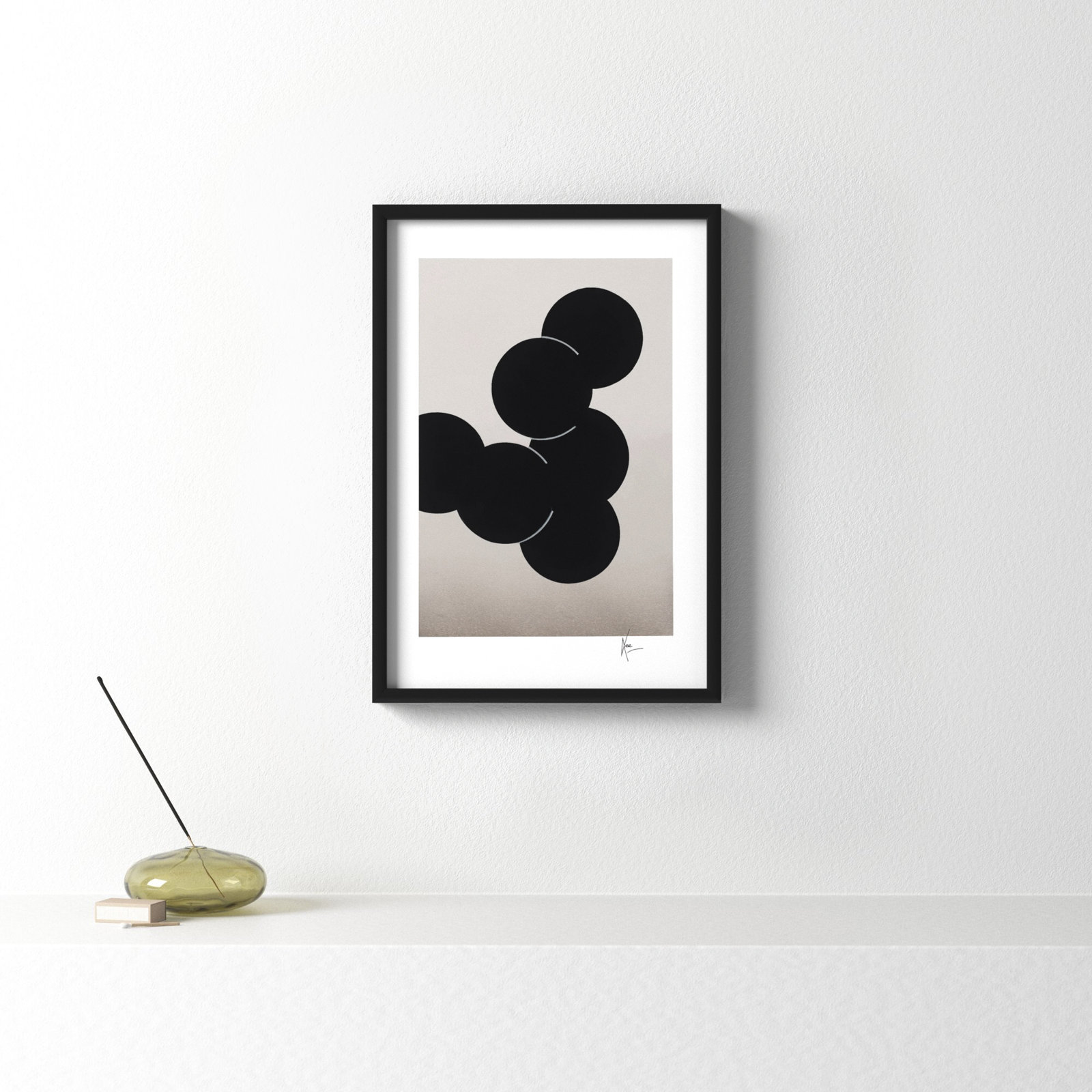 Orbit by Lee Lessem, Black, 20" H x 14" W x 1.25" D
