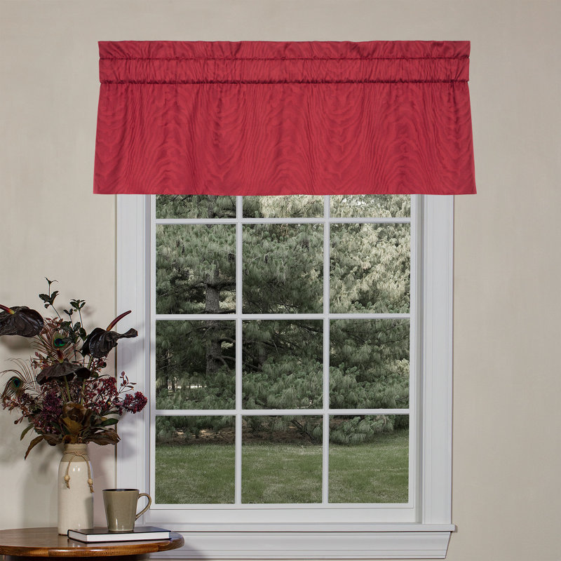 Overture Cotton Tailored Filler Valance, Red
