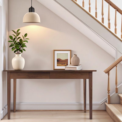 All-solid black walnut wood desk