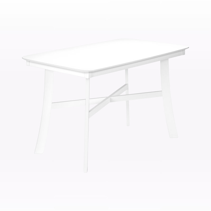 Maddox Rectangular Dining Table in White Finish, 29.21'' H X 47.12'' W X 35.34'' D
