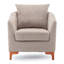 Upholstered Barrel Chair With Footstool-1484335240