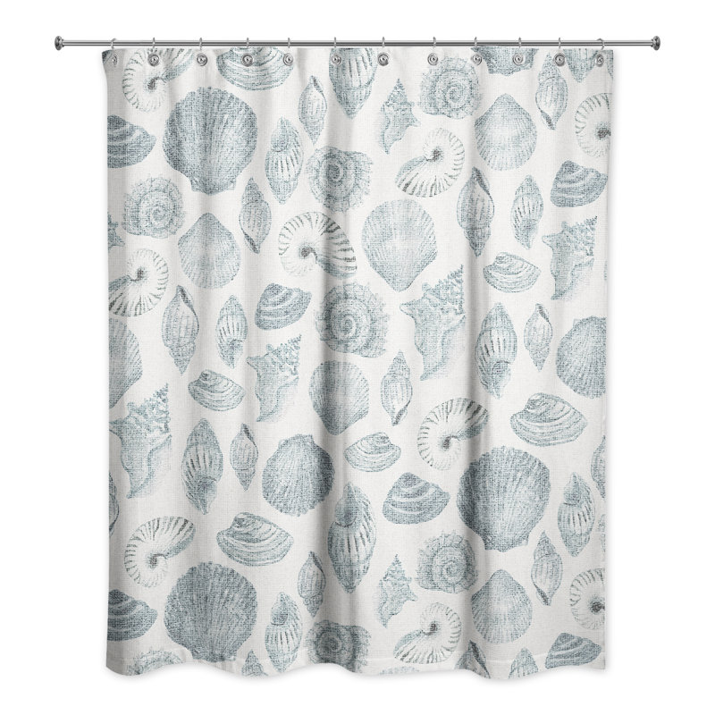 Ariew Shower Curtain, Blue/White