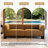 Upholstered Orange Velvet 2-Seater Modern Curved Arm Design Sofa With Solid Wood Legs-271496390