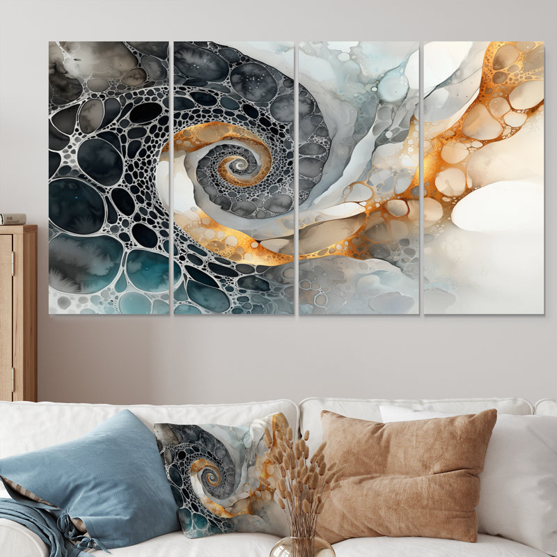 Clanton - réalisme abstrait - art mural moderne, 4, H 28 po x l 48 po