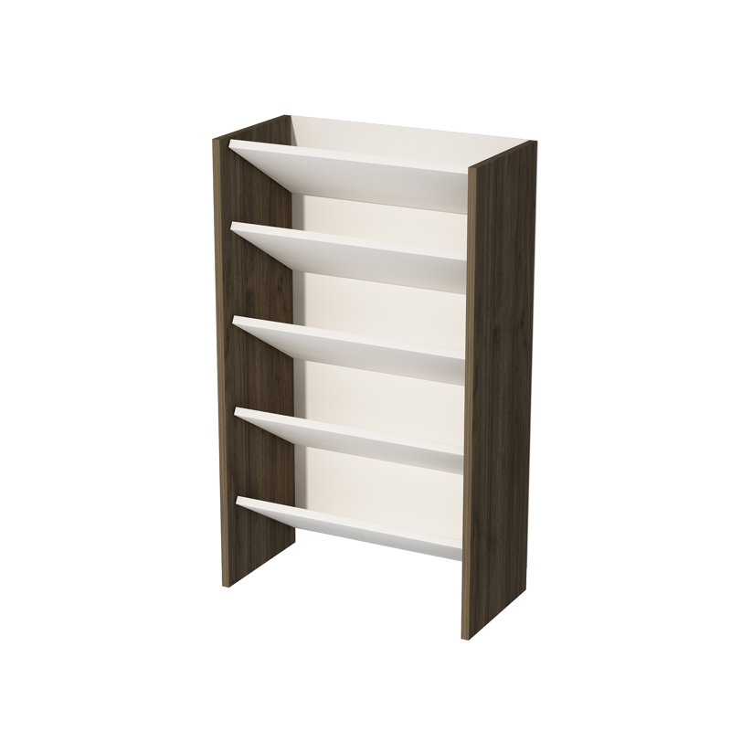 Elarco 15 Pair Shoe Rack, Walnut