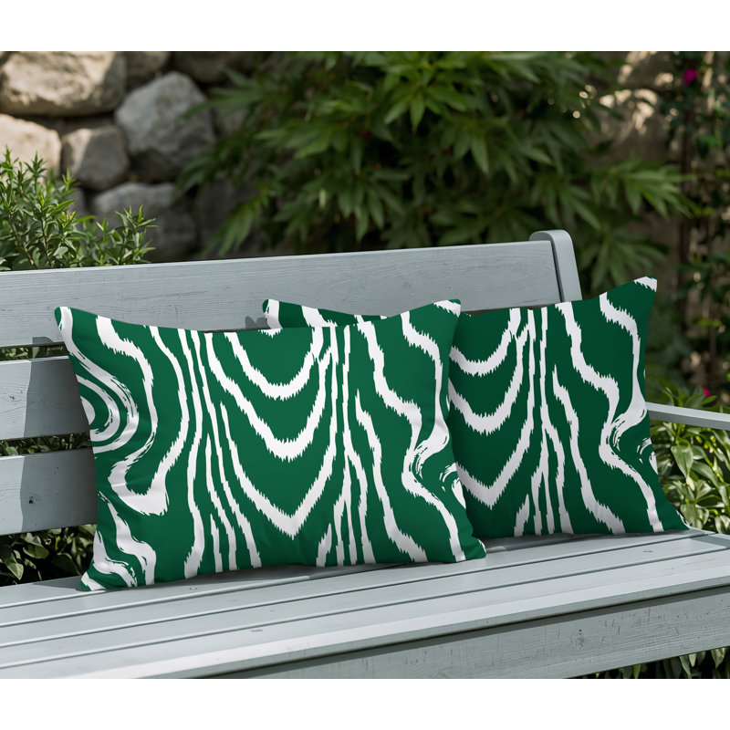 Oreiller réversible intérieur / extérieur Meli, 25x18, Green