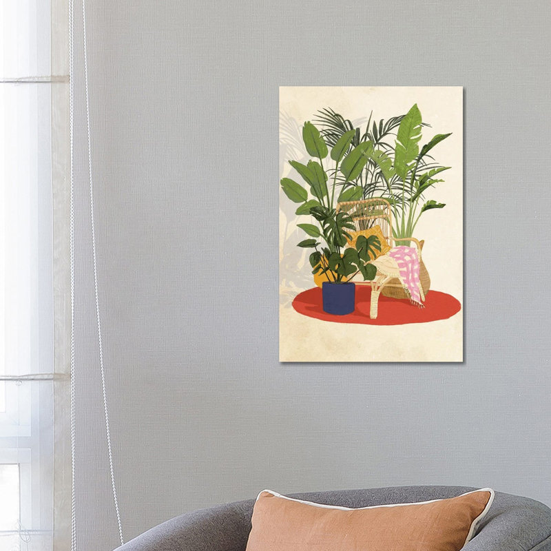 Mom's Plant Corner 1 Piece Wall Art on Canvas, 66.04 cm H x 45.72 cm W x 1.905 cm D, Does Not Apply