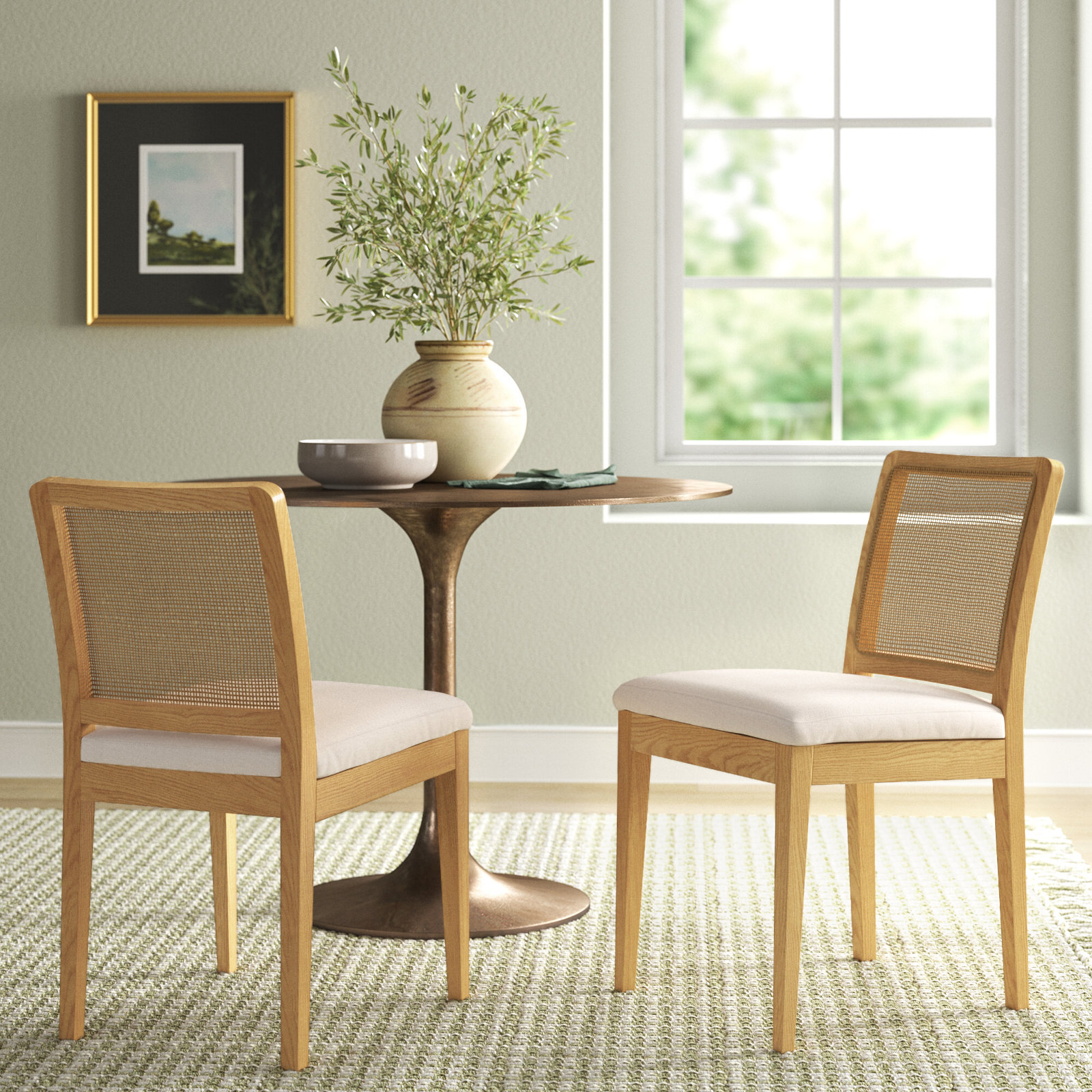 Torrian Solid Wood Side Chair, Natural
