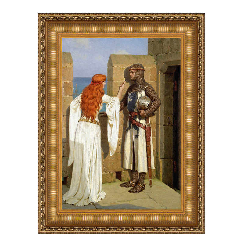 «The Shadow» par Edmund Blair Leighton sur toile, H 28,25 po x l 22,25 po