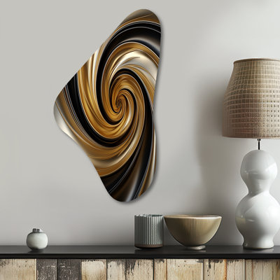 Catharine - Abstract Spirals Boomerang Shape Asymmetric Metal Wall Art