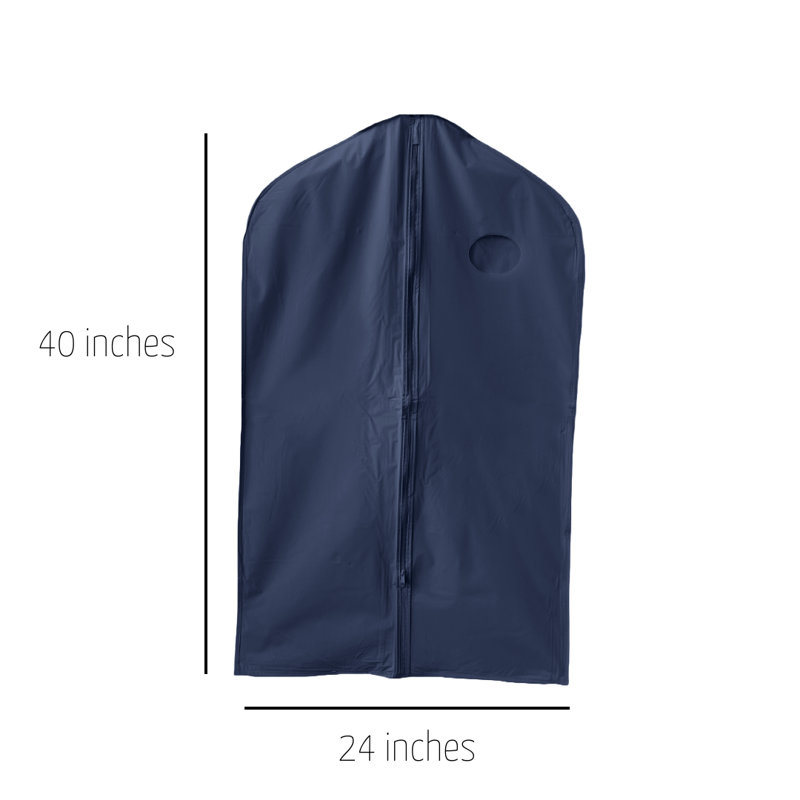 40'' Waterproof Vinyl Garment Bag, Navy