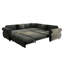 Canapé modulaire en L avec lit escamotable, canapé-lit convertible avec garniture cloutée et accoudoirs roulés-1039519619