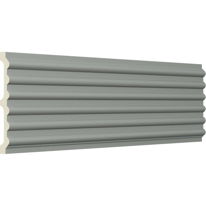 Gray Polyurethane Decorative Reeded Casing Set of 2