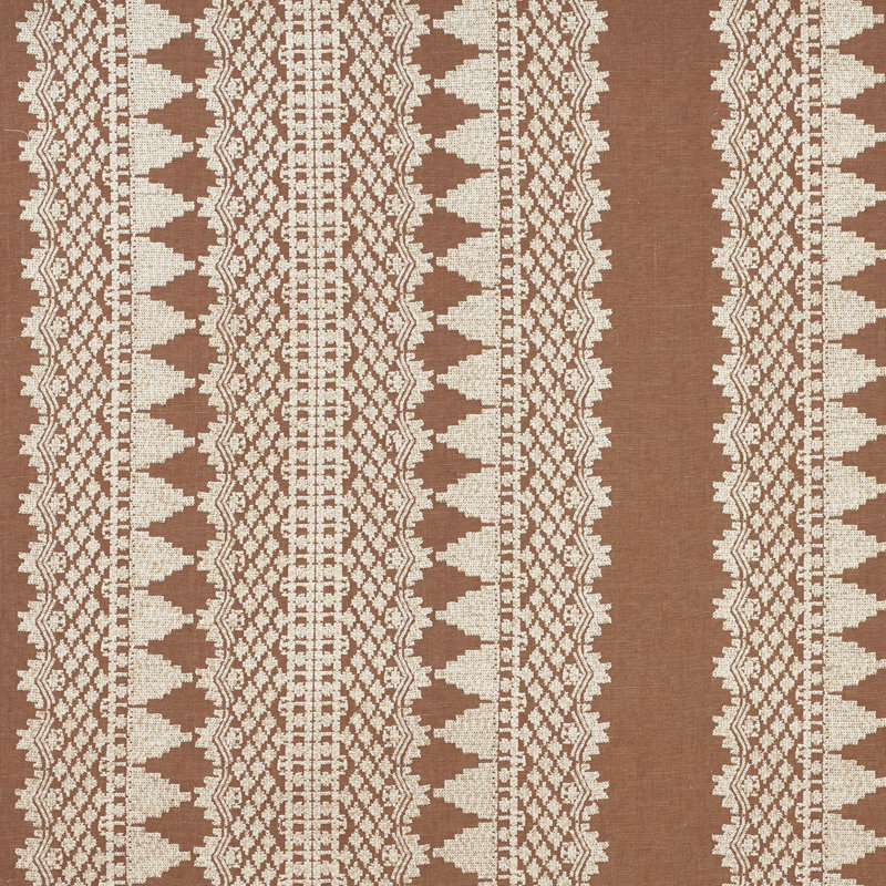 Wentworth Embroidery Fabric, Rust