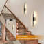 2-Light 48Cm Black 3000K Flush Mounted Sconce