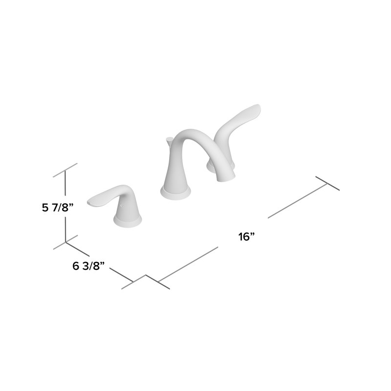 Lahara Widespread Bathroom Faucet 3 Hole, 2-handle Bathroom Sink Faucet with Drain Assembly, Brilliance Stainless
