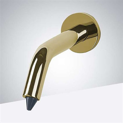 Polished Gold Wall Mounted Touchless Soap Dispenser for Commercial Restrooms