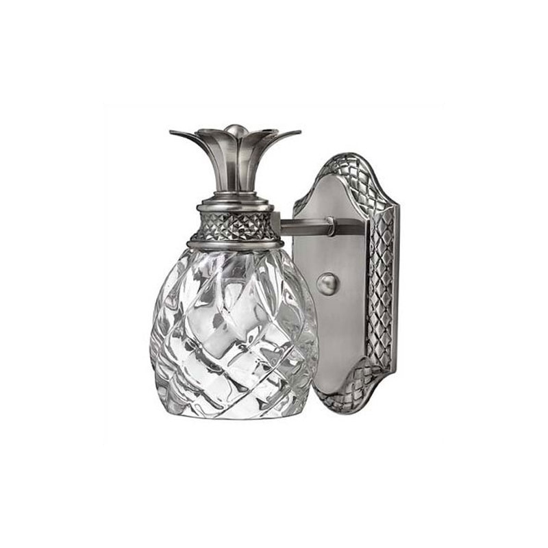 Plantation 1-Light Armed Sconce, Polished Antique Nickel