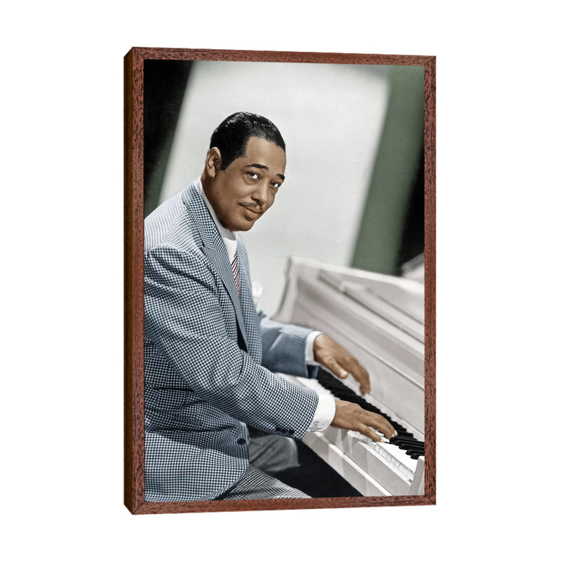 Duke Ellington (1899-1974) by Granger - Print on Canvas, 66.04 cm H x 45.72 cm W, Classic Brown Wood Framed