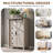 Farmhouse 5 Drawers Dresser Wood Rustic with Sliding Barn Door & Shelf-1166598504