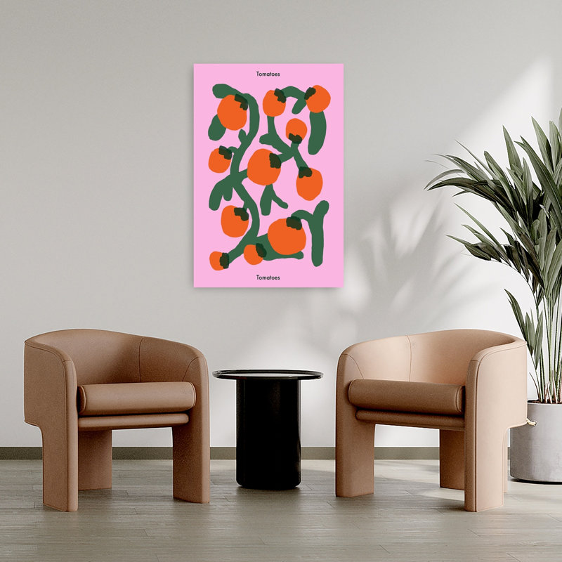 «Vibrant Pink Tomatoes», art mural, H 36 po x l 24 po