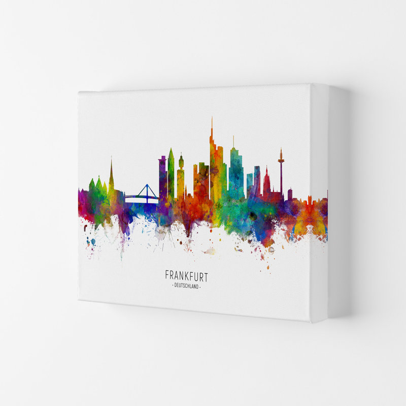 Frankfurt Deutschland Skyline by Michael Tompsett - Print, Wrapped Canvas, 29.7cm H x 42cm W x 4cm D