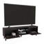 Meuble télé Elaine H 20,4 po, 2 portes, 2 tablettes, wengé noir - salon