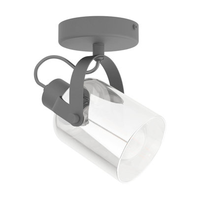 Fizah Black/Transparent Outdoor Armed Sconce