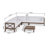 Jacklyn 6-Piece Solid Wood Modular Sectional with Cushions -1800474887