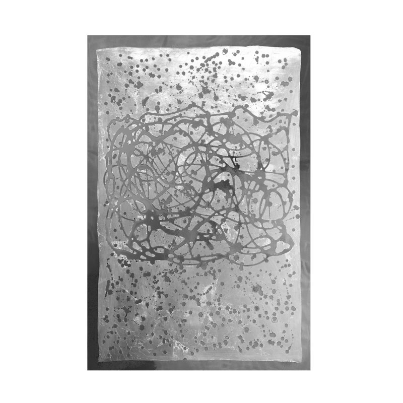 Art sur toile Vanna Lam Graffiti In Silver II, H 47 po x l 30 po x P 2 po