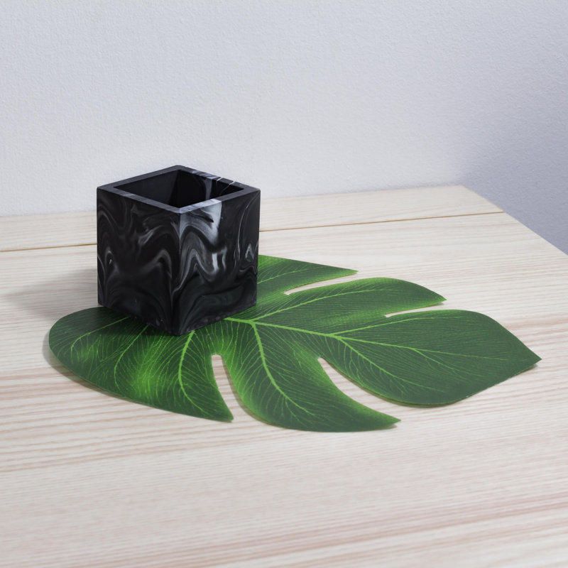 Neomi Square Pen Pot, Black