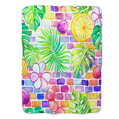 Floral Brick - couverture de qualité supérieure 1 pièce