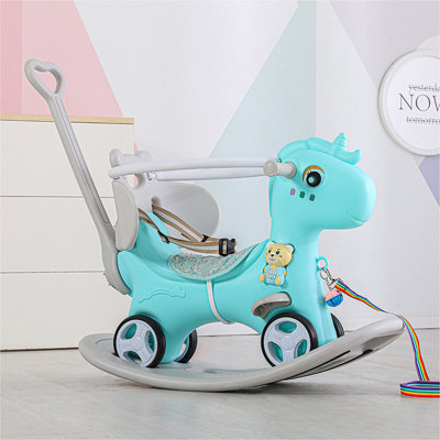Cheval à bascule pour tout-petits, jouets d'équitation à vélo d'équilibre avec poignée, dossier et planche d'équilibre pour bébé fille et garçon, licorne chevauchant un anniversaire