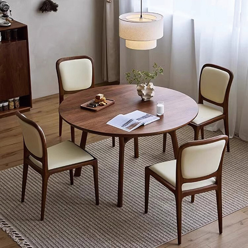Table de salle à manger en bois massif exquise, H 29,92 po x L 59,05 po x l 59,05 po