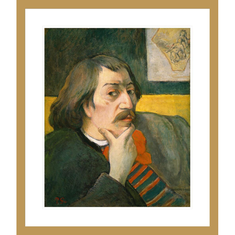 Autoportrait par Paul Gauguin - estampe numérique encadrée, H 27,36 po x l 23,5 po