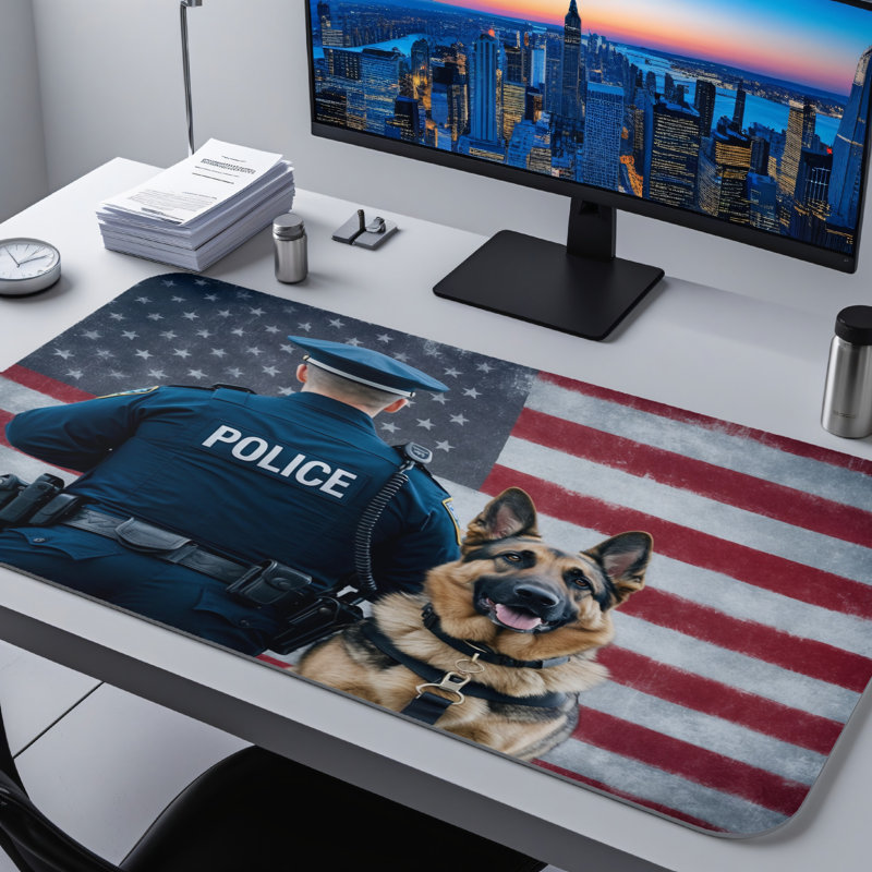 Polyester Desk Pad, 14.4x12.1