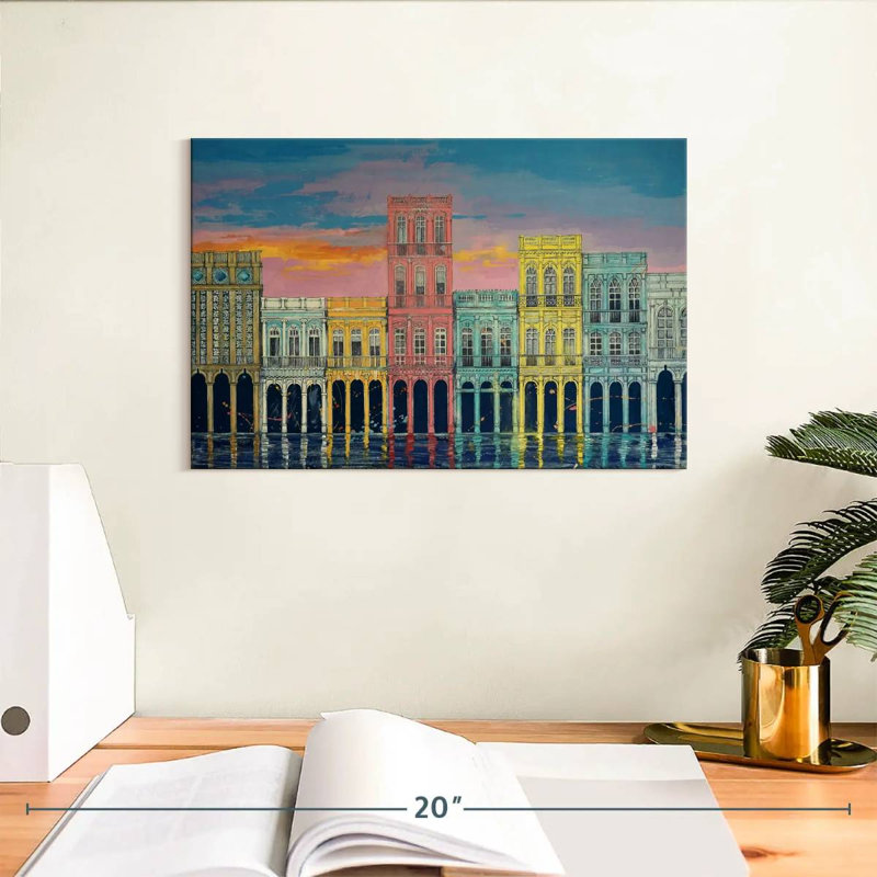 Lilie Cuban Pastel Homes, H 8 po x l 12 po