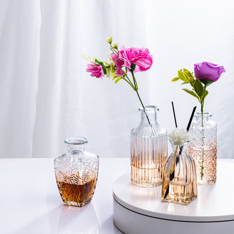 Vase de table en verre Debora, Brun