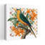 Vibrant Parrot Illustration Colorful Geometric Vibrant Bird Nature Tropical Wall Art Print 1 Piece Wrapped Canvas Wall Art-798376621