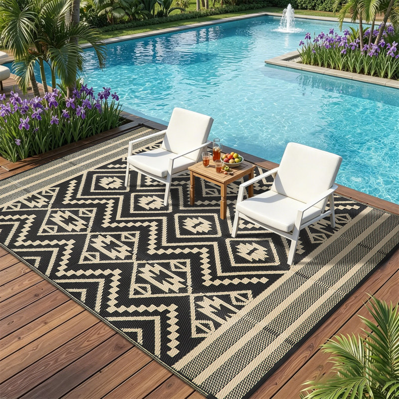 Geometric Braided Area Rug, 6*9ft/183*274cm