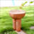 Iris Outdoor Patio Three-Legged Wood-Grain MGO Side Table, Durable And Stylish For Indoor And Outdoor Use