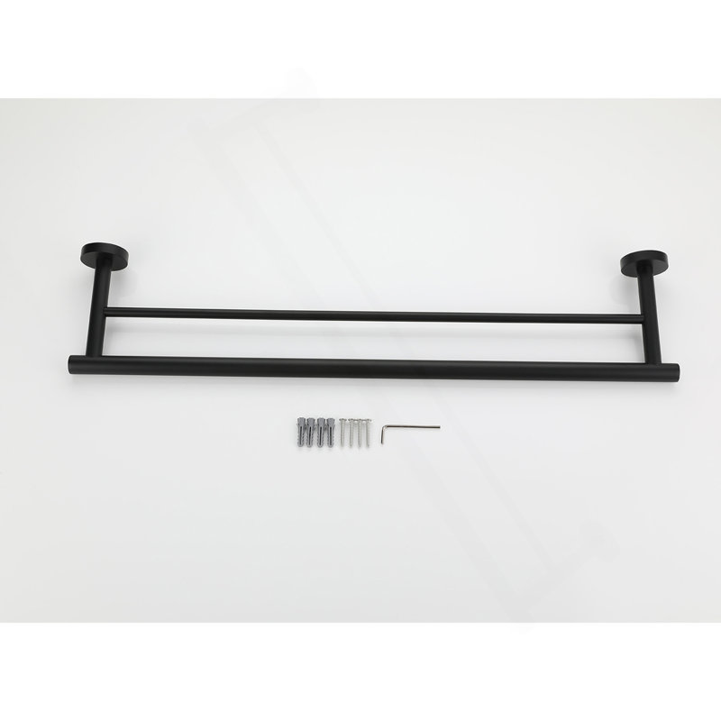 23.6'' Towel Bar Wall Mounted, Matte Black