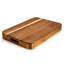  Plateau de service rectangulaire en bois d'acacia 17,75 x 12 pouces