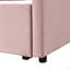 Lit de jour simple tapissier avec couchette escamotable, rose-1600034336