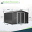 Remise de rangement en métal 10 pi x 10 pi pour notre porte-125898476-125898469