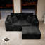 Canapé modulaire de 78,8 po x 68,9 po, canapé rembourré et compressé pour le salon, la chambre à coucher, un appartement, aucun assemblage requis, combinaison libre de 3 pièces, tissu en velours côtelé moelleux-1814938447