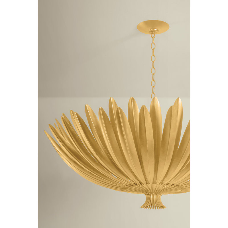 Greendale Floor Lamp, 24" H x 48" W x 48" D, 12 Lights, Gold
