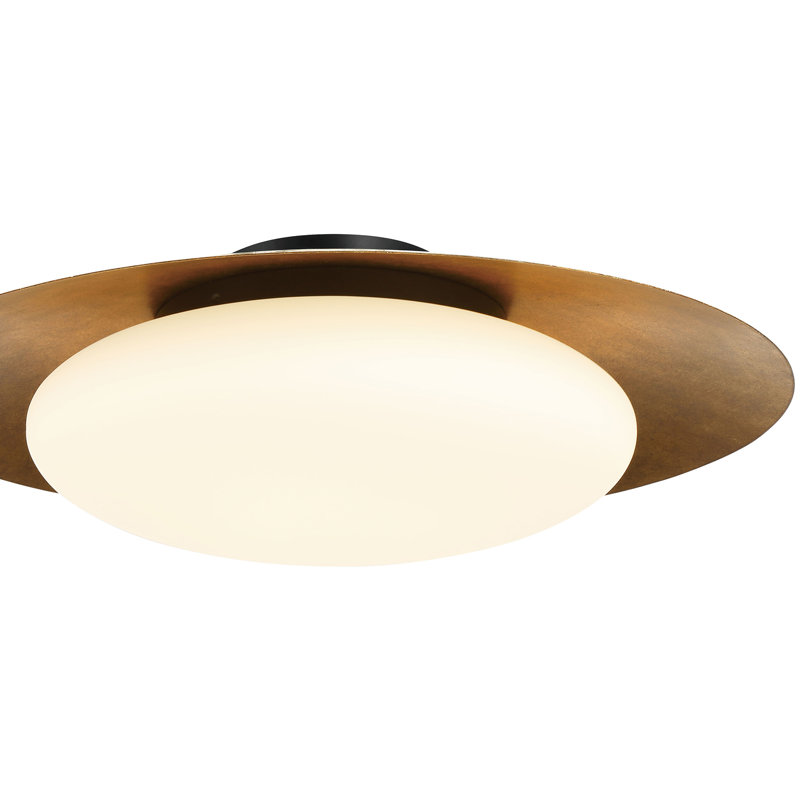 Haines Glass LED Flush Mount, 7.25" H x 24" W x 24" D