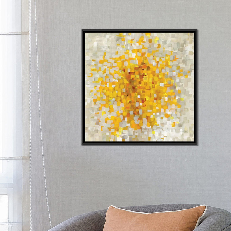 «Summer Blocks» par Danhui Nai, impression sur toile tendue, H 18 po x l 18 po x P 1,5 po, Toile encadrée noire, Pas de tapis