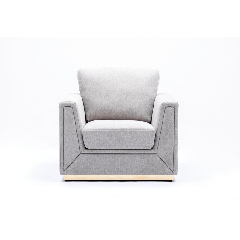 Chaise en lin gris pour une vie confortable - Structure avec ressorts ensachés et sièges